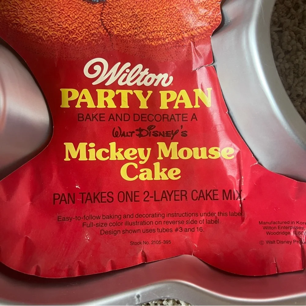 Vintage 1978 Wilton Party Cake Pan Walt Disney Mickey Mouse Birthday 515-1805